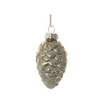 Shishi LLC Glass Pinecone Antique Green Ornament 3"