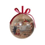 Shishi LLC Ball With Kids Red Gold Ornament