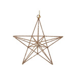 Shishi LLC Wire Star Rose Gold Sparkle Ornament 6"