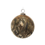 Shishi LLC Glass Ball Antique Gold Cutting Ornament