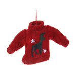 Shishi LLC Red Wool Holiday Sweater Ornament
