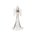 Shishi LLC Clear Glass & Gold Angel Holding Star Ornament 5"