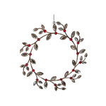 Shishi LLC Jewel Mistletoe Faceted Leaf Ring Ornament 6"
