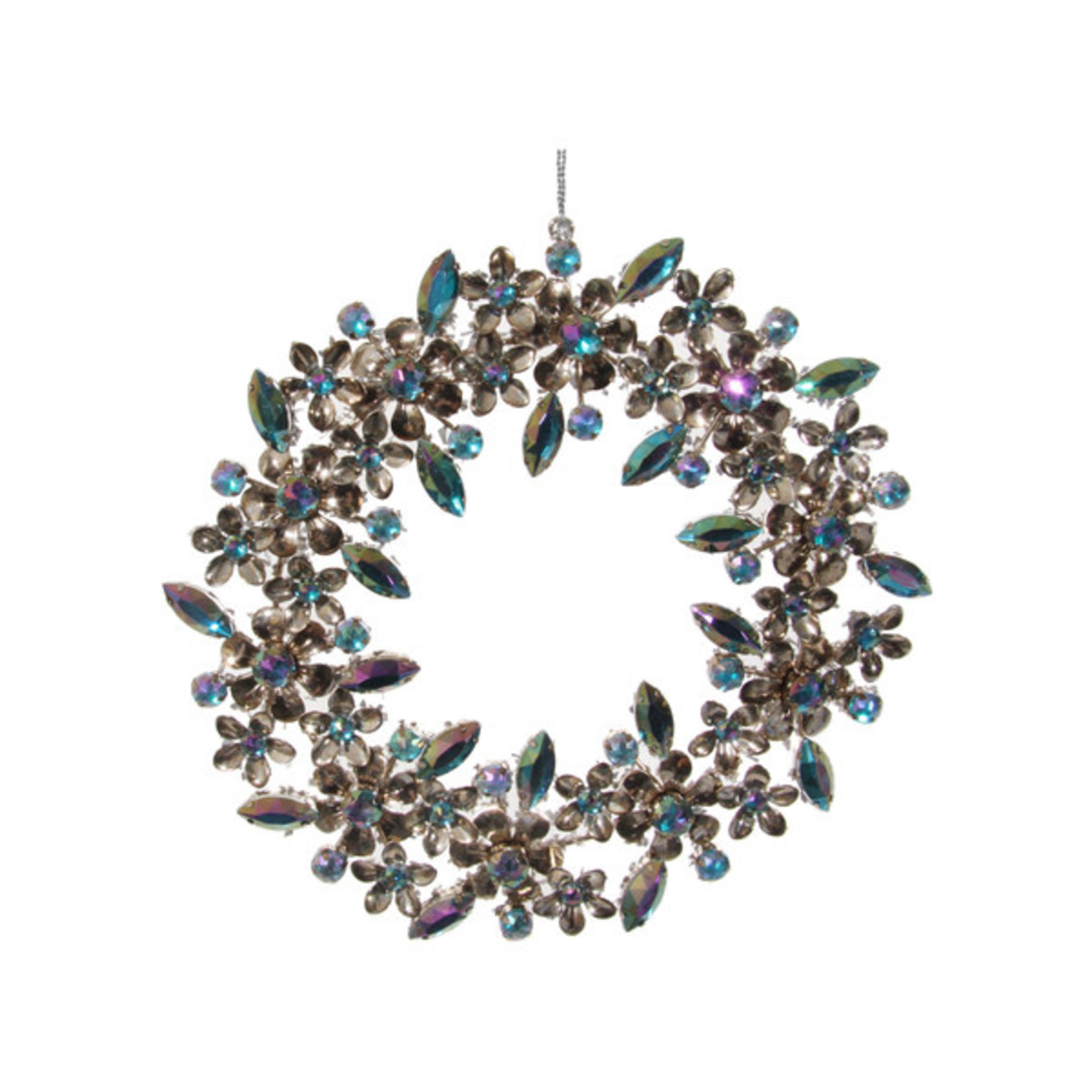 Shishi LLC Jewel Wreath Aquamarine Ornament