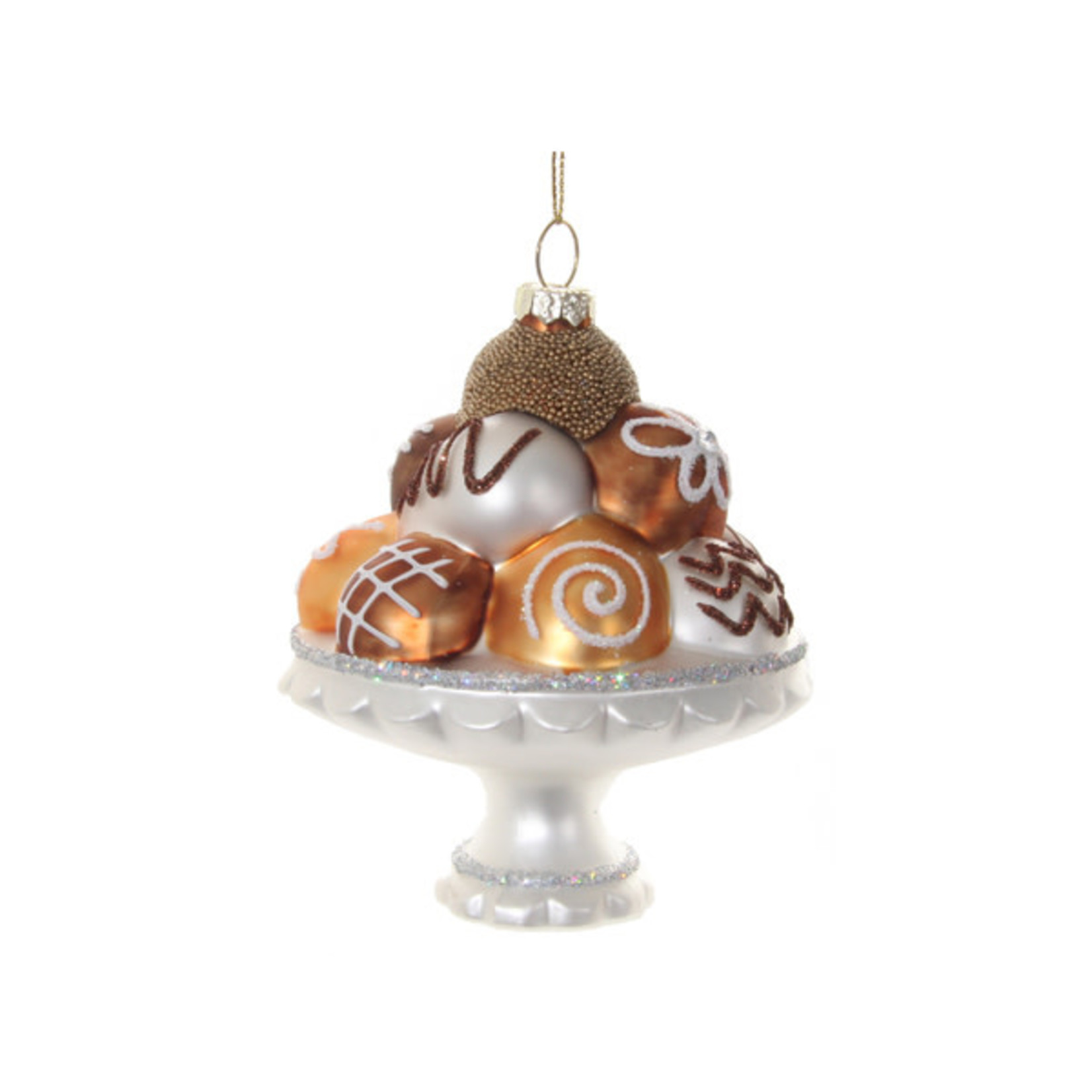 Katherine's Collection Glass Chocolate Mix on Stand Ornament