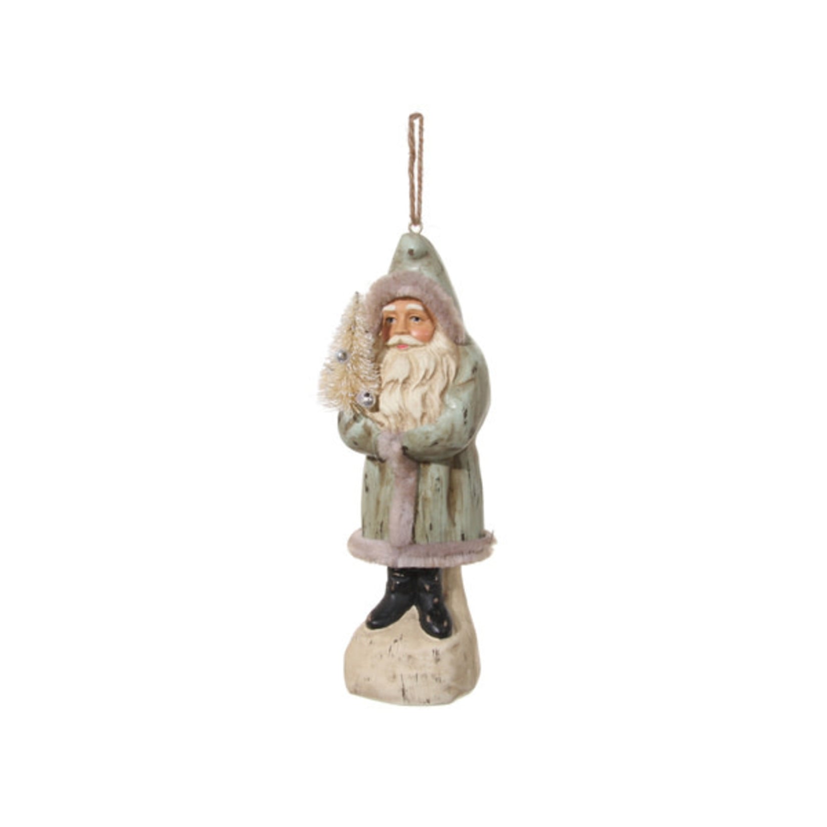 Shishi LLC Blue Santa Christmas Ornament 6"