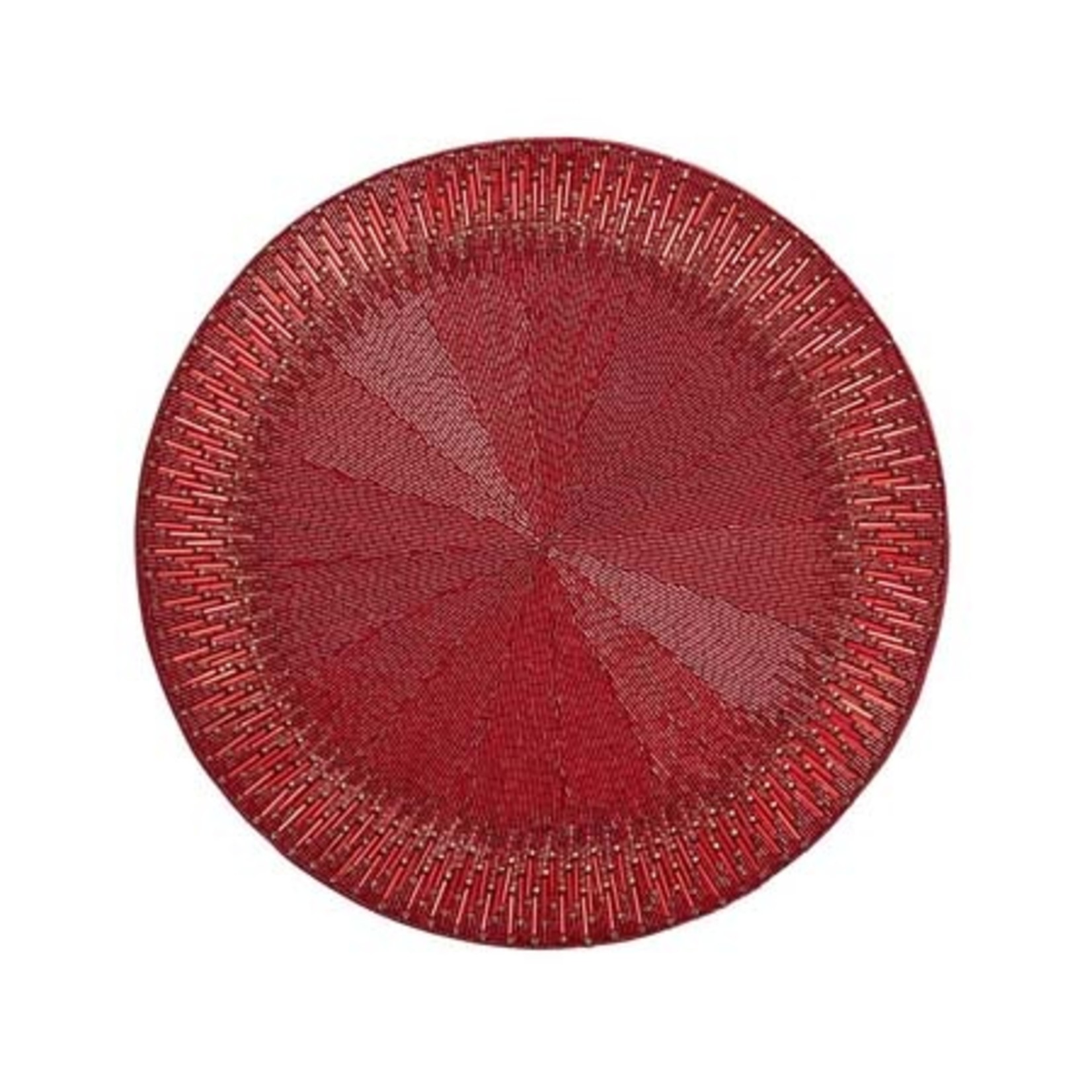 Kim Seybert Holiday Sparkle Placemat Red