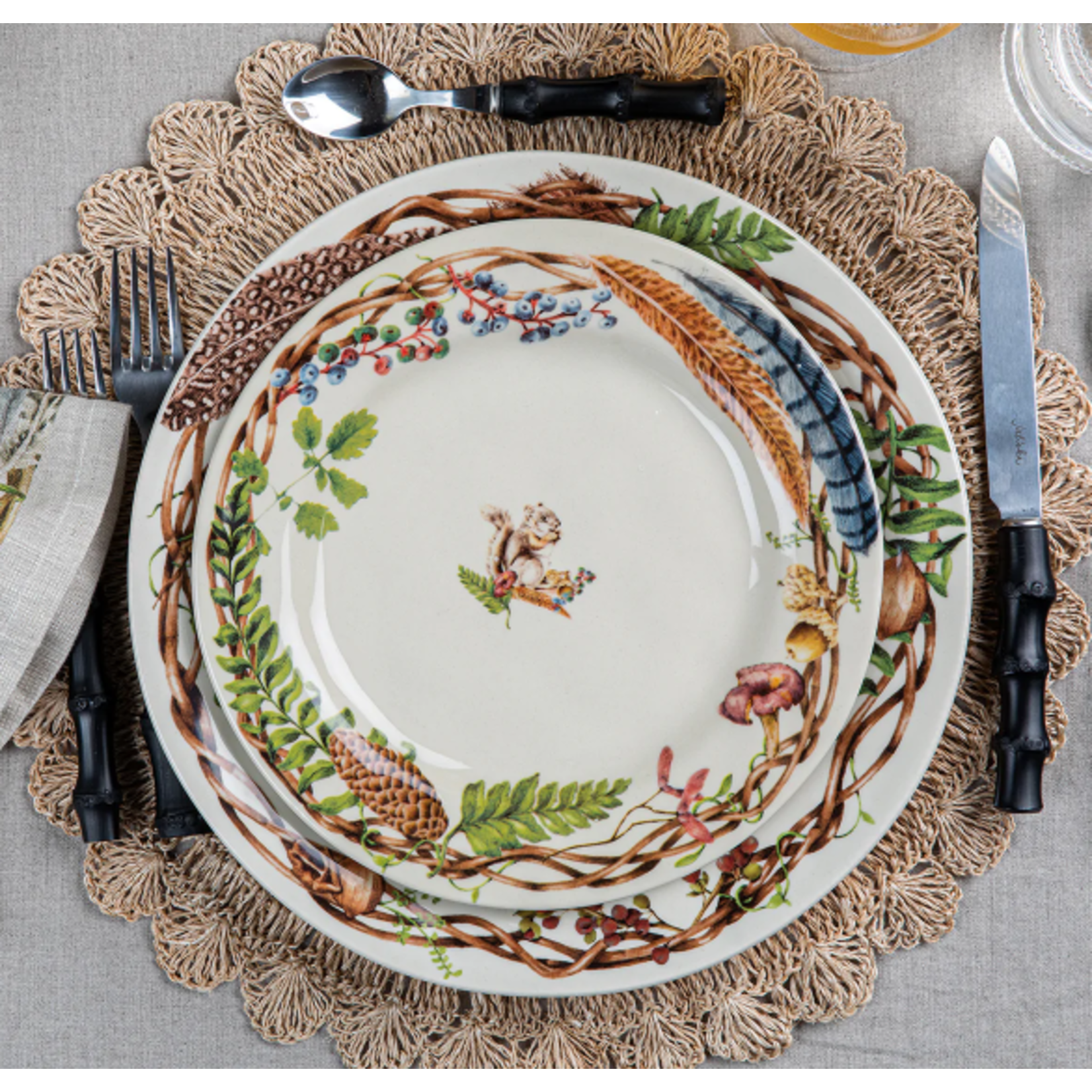Juliska Forest Walk Salad Plates Set of 4