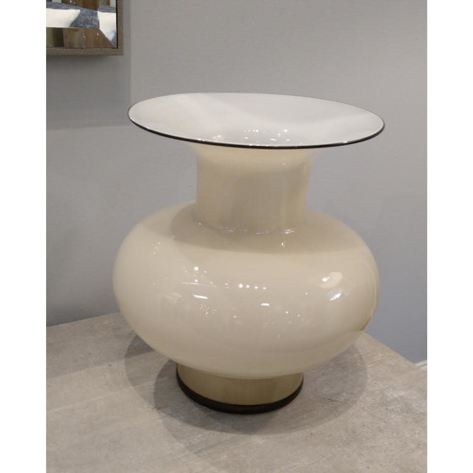 The John Richard Collection, LLC Large Gourd Cream  Brown Glass Vase