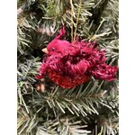 Katherine's Collection Burgundy Jewel Tone Nativity Fluffle Small   Bird Ornament