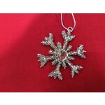 Two's Company Beaded Snowflake Ornament Small
