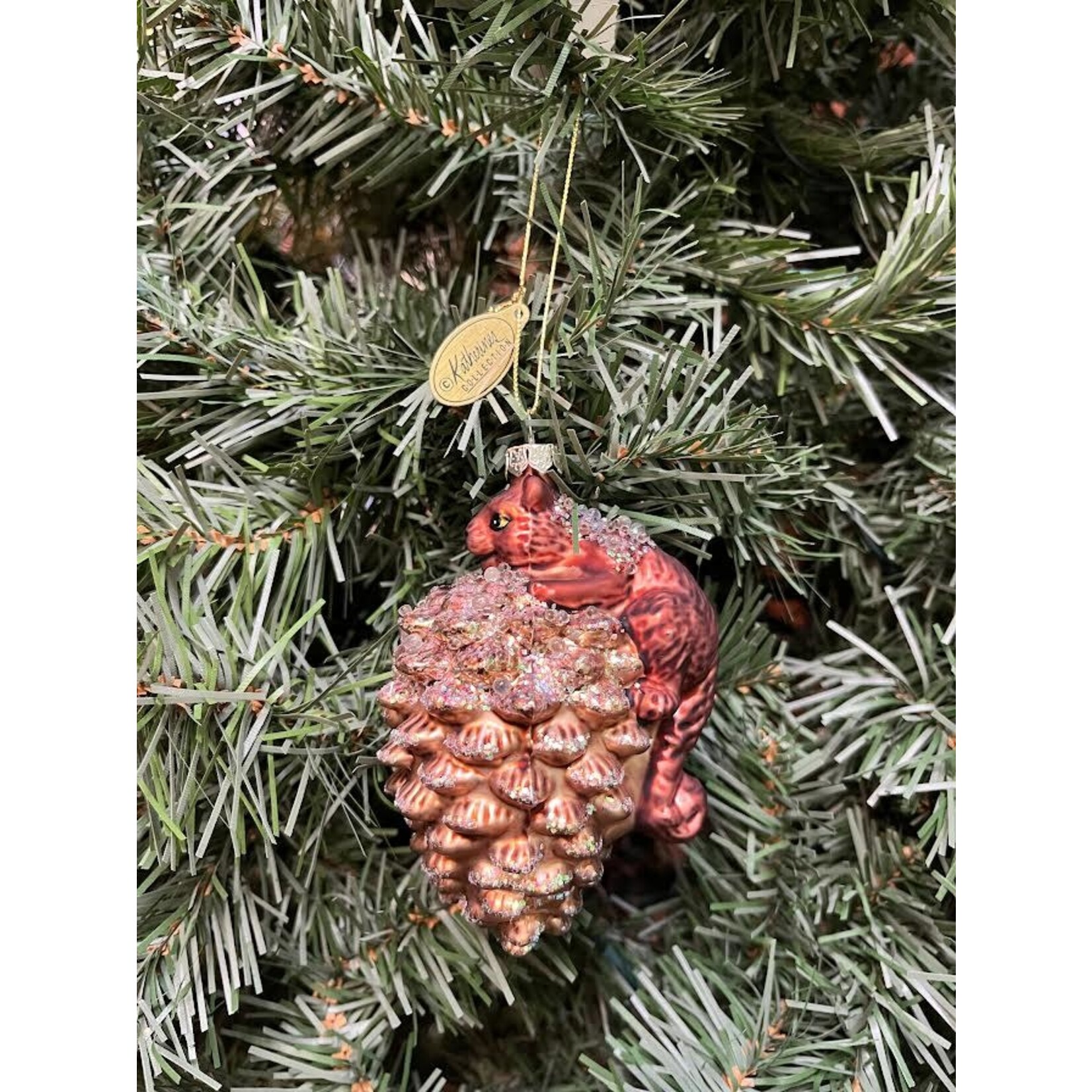 Katherine's Collection Woodland Animal Pine Cone  Ornament