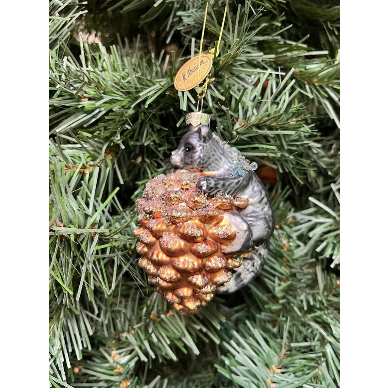 Katherine's Collection Woodland Animal Pine Cone  Ornament