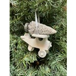 Sherri's Designs Airplane with Tree Dove White Glitter Ornament