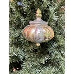 Katherine's Collection Large Angel Striped Finial Silver Ornament