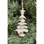 Sherri's Designs Tree Star Dove White Glitter Ornament