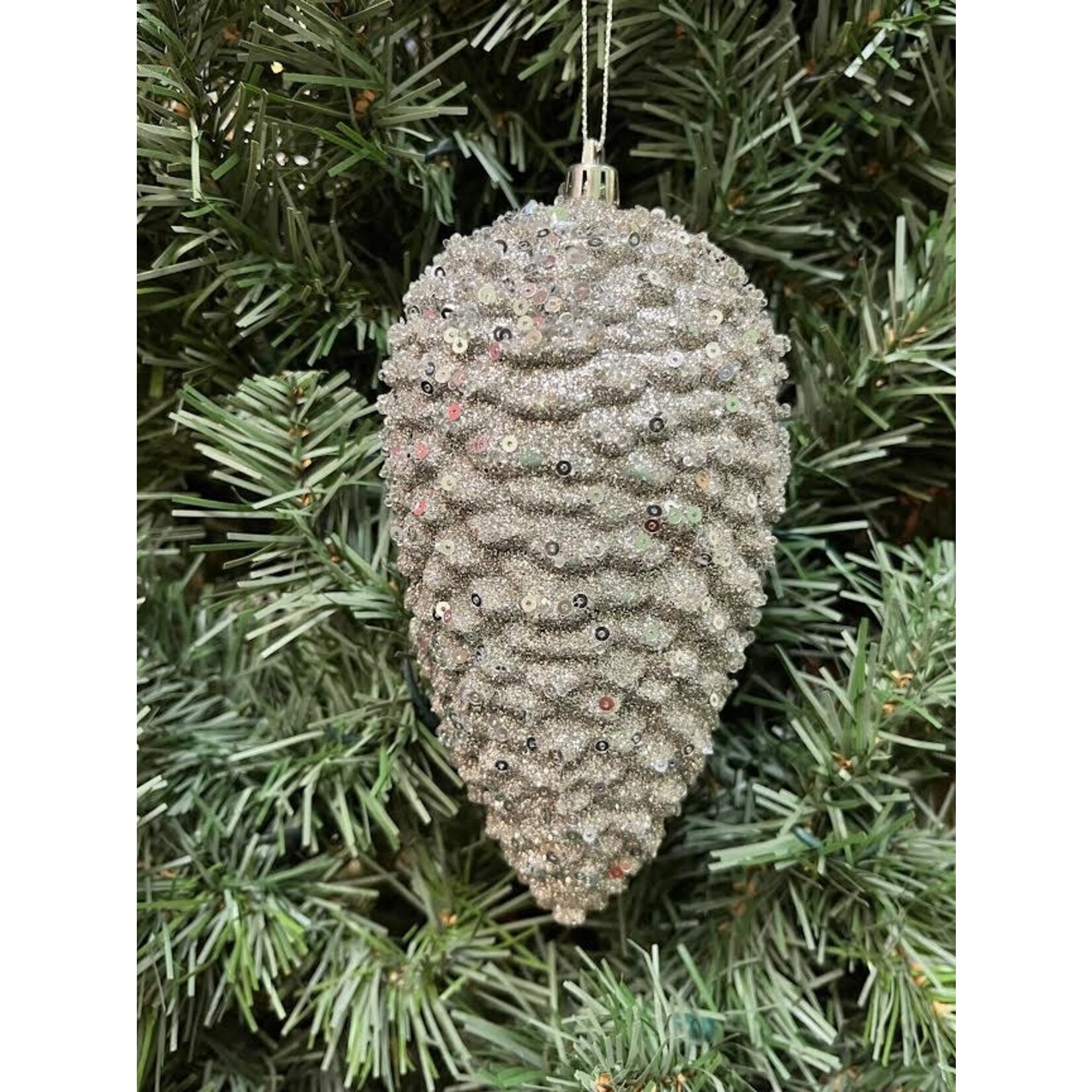 Katherine's Collection Large Winter Sparkle Pinecone Ornament