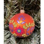 Tannenbaum Treasures Flower Vines Glass Ball Ornament