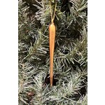 Shishi LLC Glass Icicle Gold Leaf Small Ornament