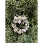 Katherine's Collection Silver Bell Wreath Ornament 4"