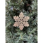 Shishi LLC Glitter Snowflake Gold Small Ornament