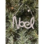 Two's Company Noel Silver Beaded Ornament
