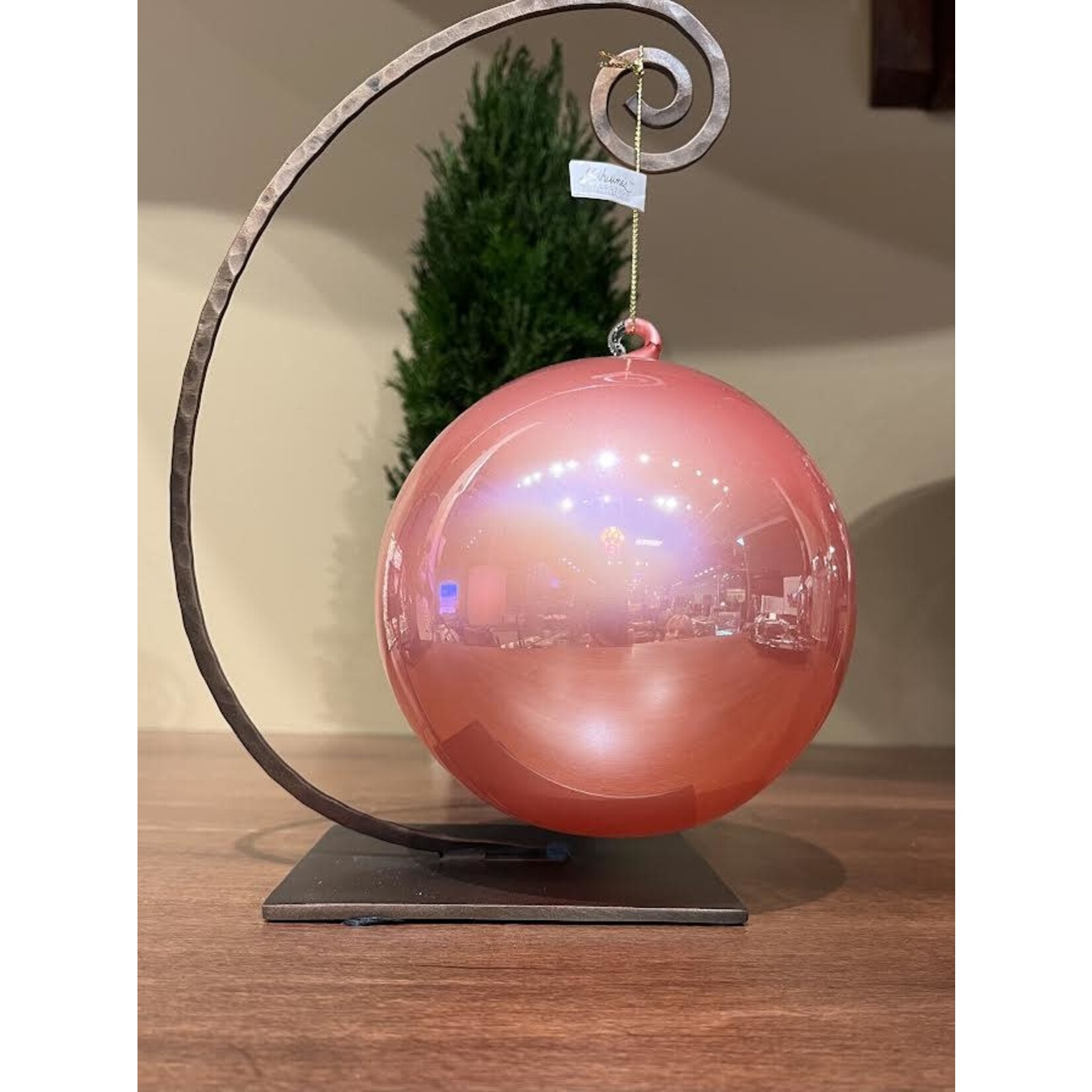 Katherine's Collection Glass Pearlized Ball Ornament Light Pink