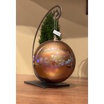 Katherine's Collection Large Pearlized Brown Glass Ball Ornament