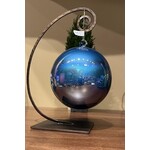 Katherine's Collection Glass Pearlized Blue Ornament