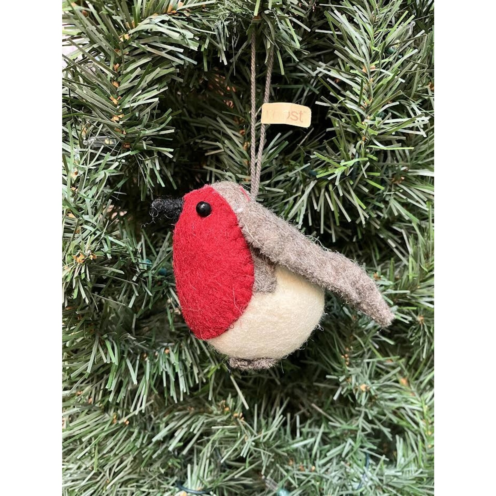 Roost Cheerful Red Robin Felt Ornament