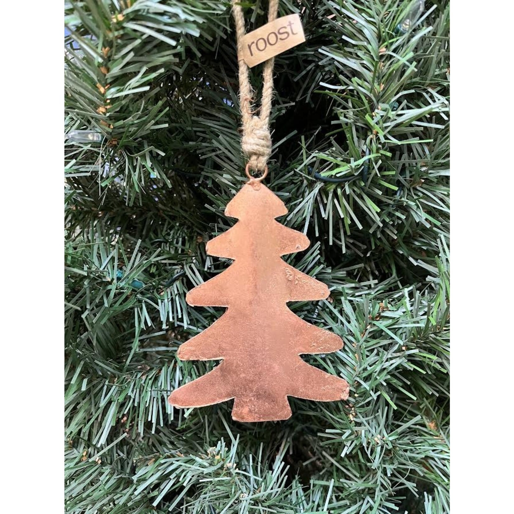 Roost Rustic Copper Cut Out Tree Ornament