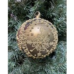 Peter Priess Gold Beaded Lace Christmas Ornament  5.5 "
