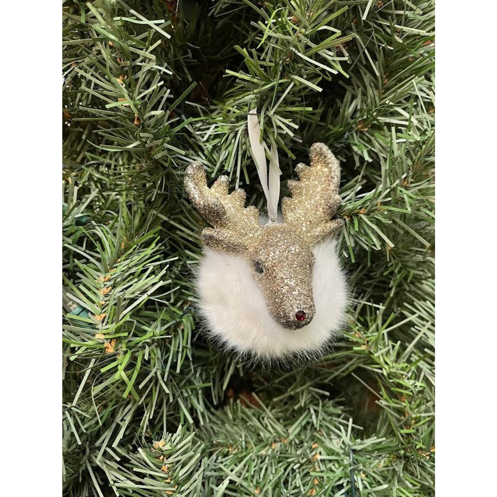 Sherri's Designs Rudy Ornament Silver Snow Fur