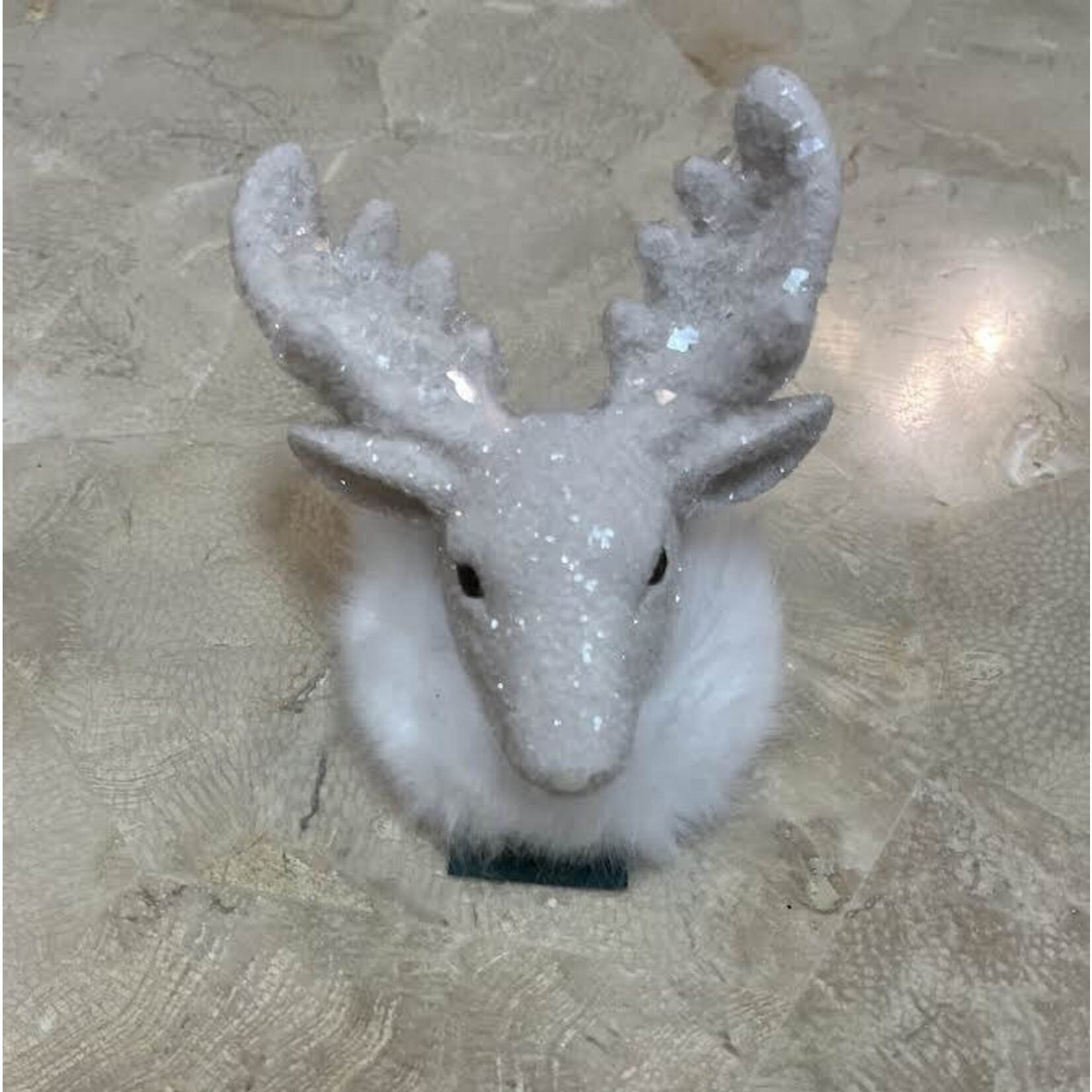 Sherri's Designs Rudy Deer Head Ornament Dove Snow Fur