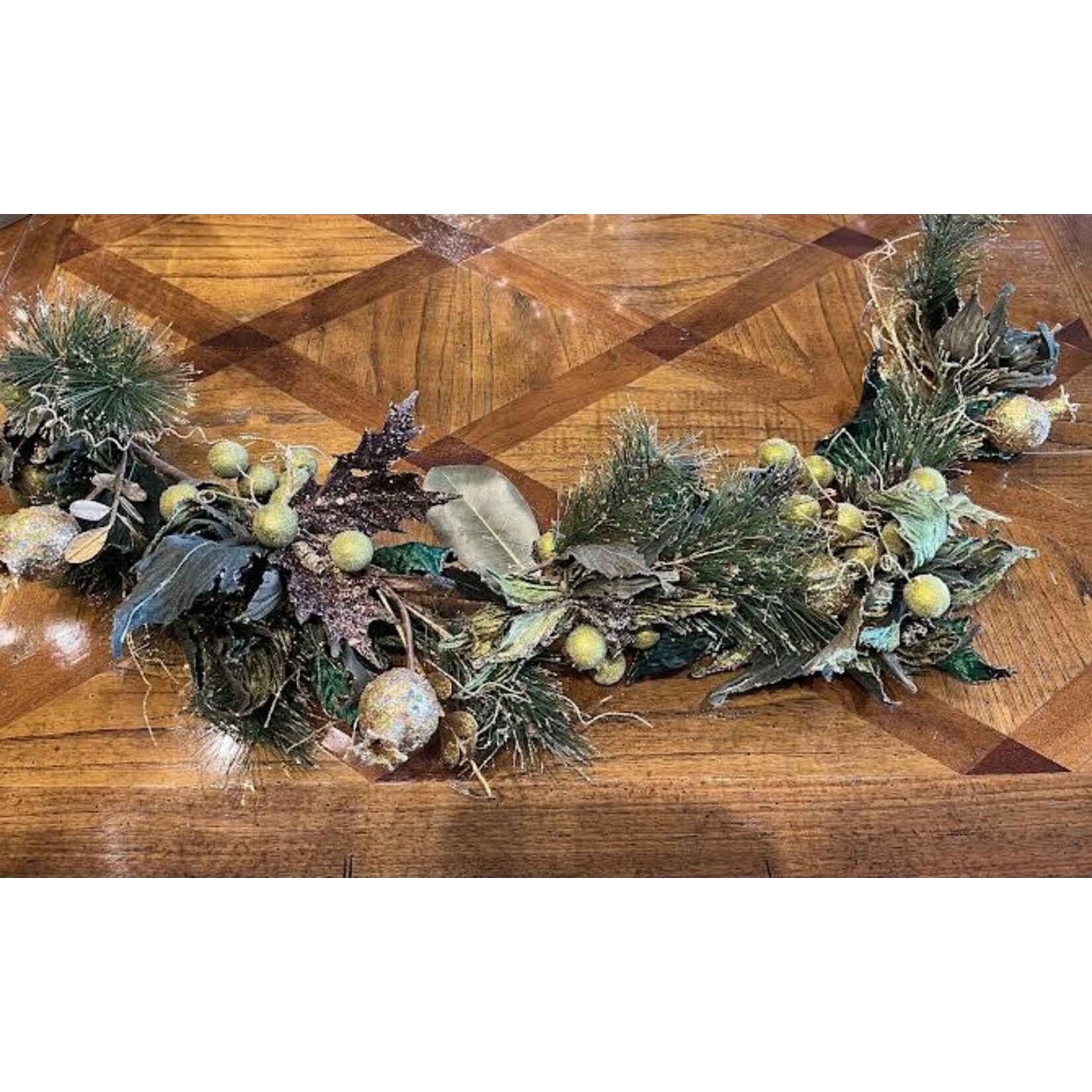 Katherine's Collection Jeweled Encrusted Green Poinsettia Grape Swag