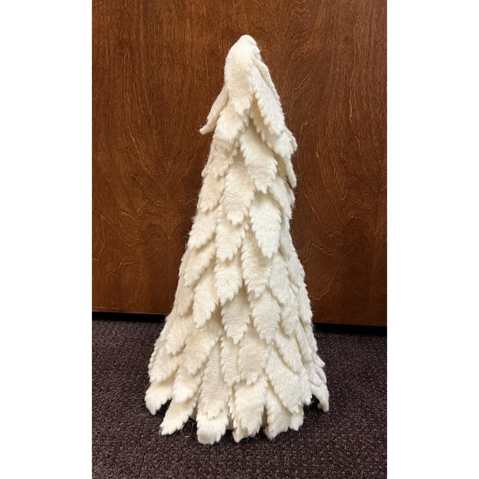 Two's Company Hand Crafted Snow White Felt Tree Medium