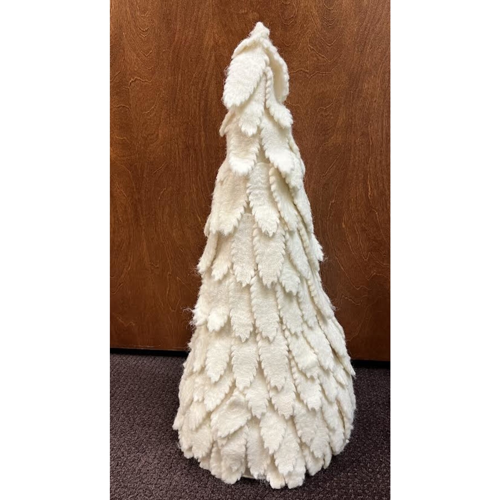 Two's Company Hand Crafted Snow White Felt Tree Large