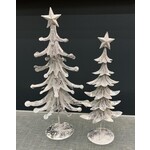 Two's Company Silver Metal Trees with Topper Set of 2