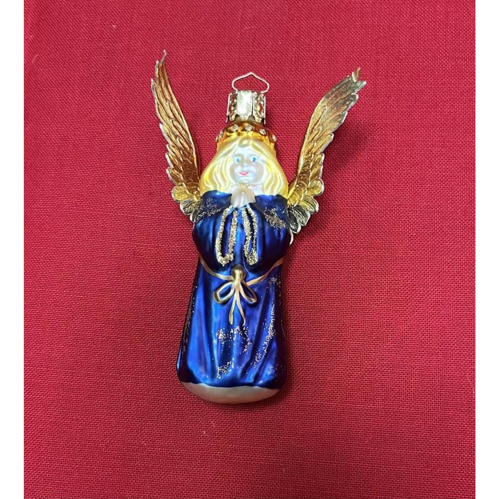 Tannenbaum Treasures Angel in Blue Gown Glass Ornament