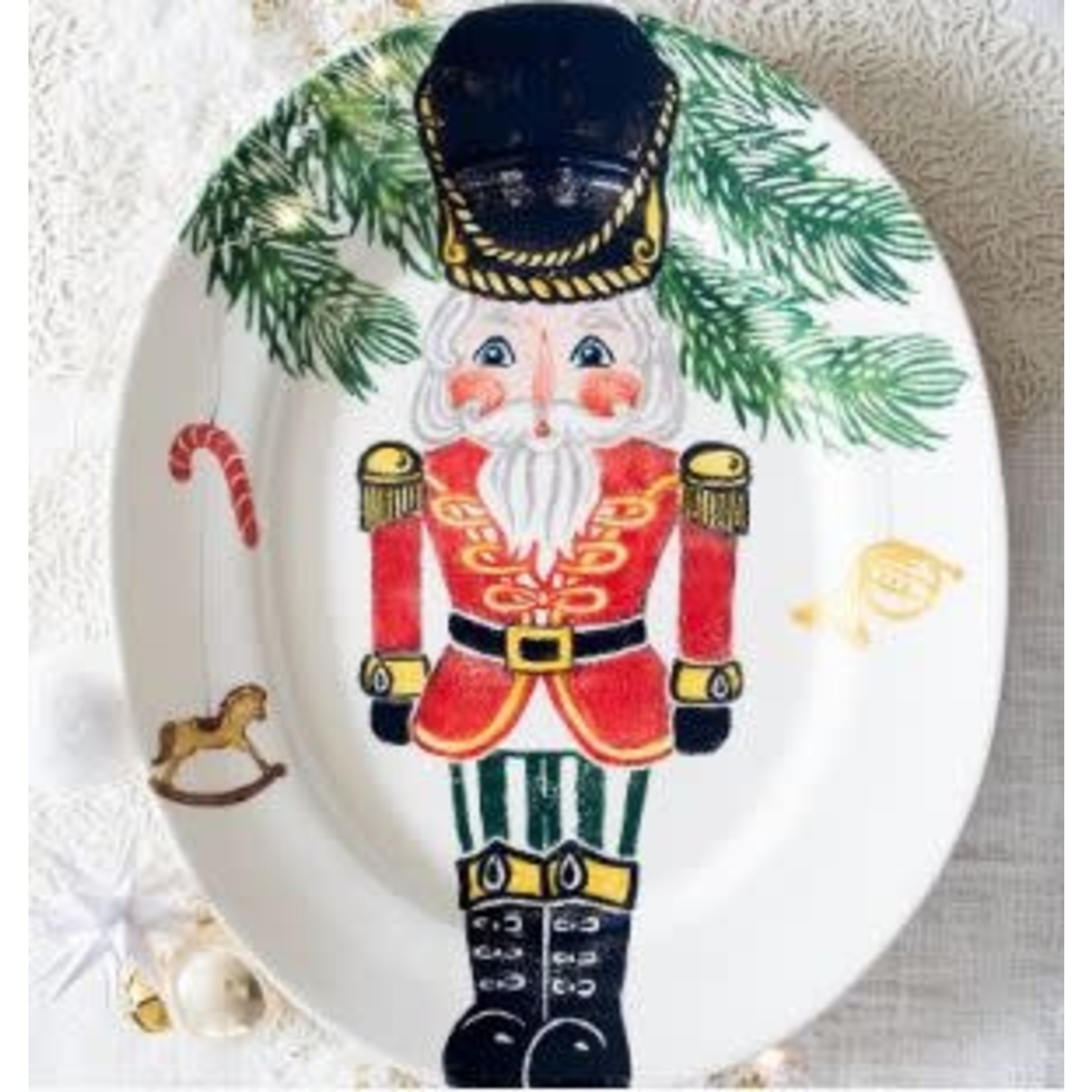 Vietri Nutcrackers Large Oval Plate