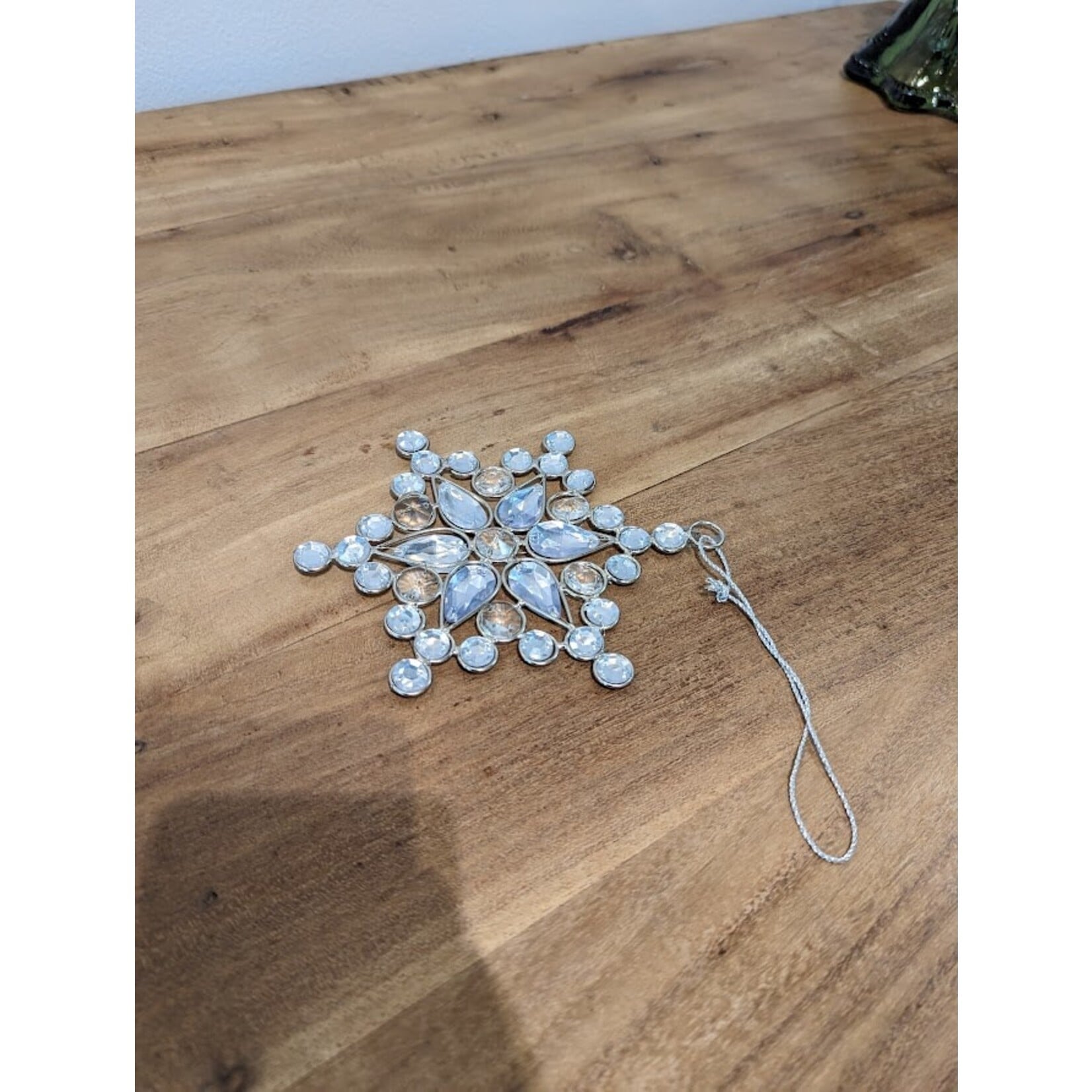Two's Company Clear Acrylic Crystal Snowflake Ornament 6"