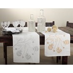 Saro Trading Company Boules de Noel White & Silver Ornament Table Runner
