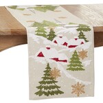 Saro Trading Company Christmas Tree & Mountain Table Runner