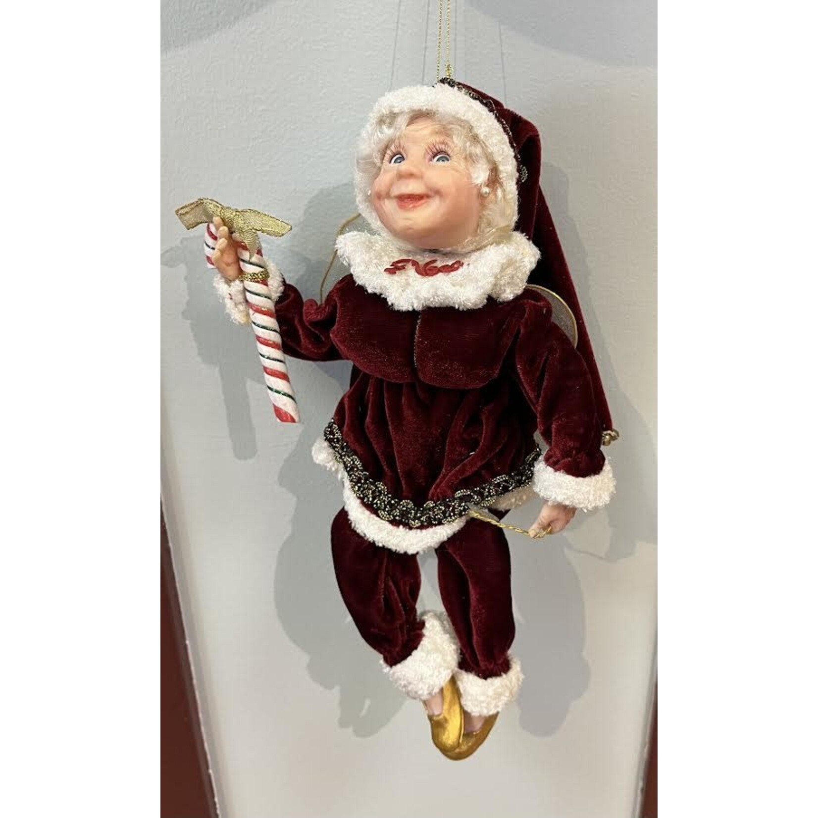 Kurt S Adler Red Velvet Fairy Godmother Ornament 12.6"