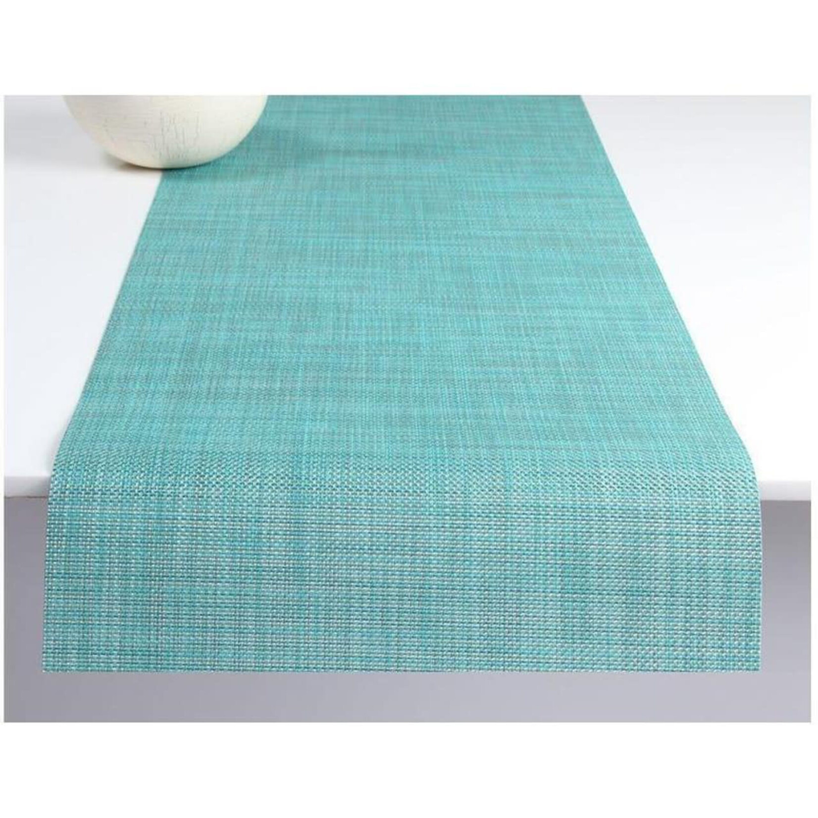 Chilewich Mini Basketweave Turquoise Runner