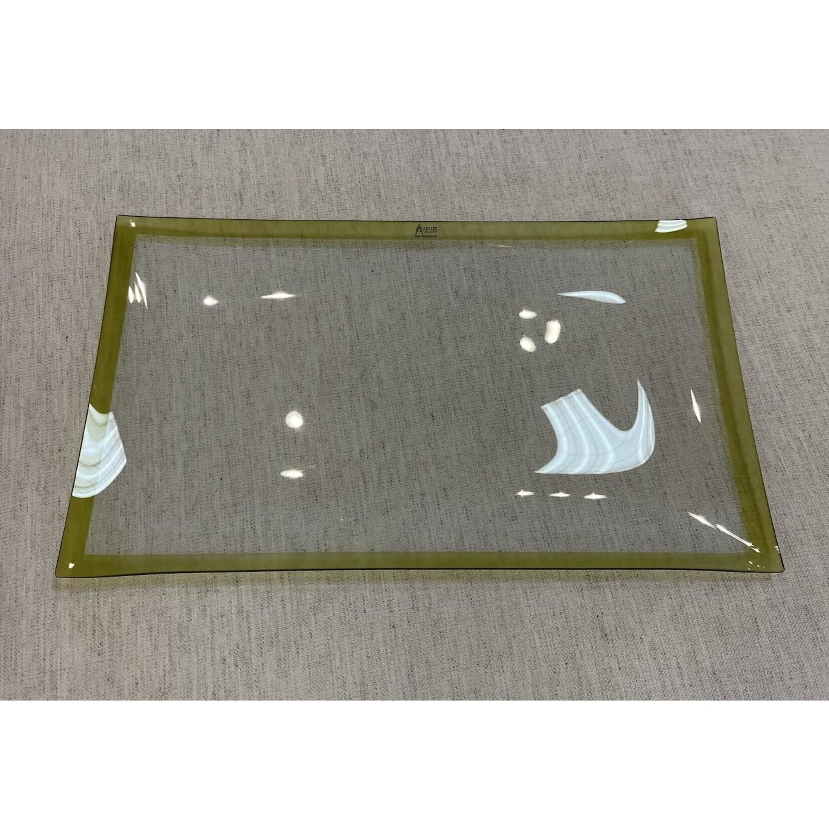 Alan Lee Collection Martini Rectangle Glass Tray Platter