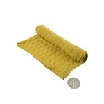 Darzzi LLC Big Cable Knitted Cotton Throw Blanket Curry