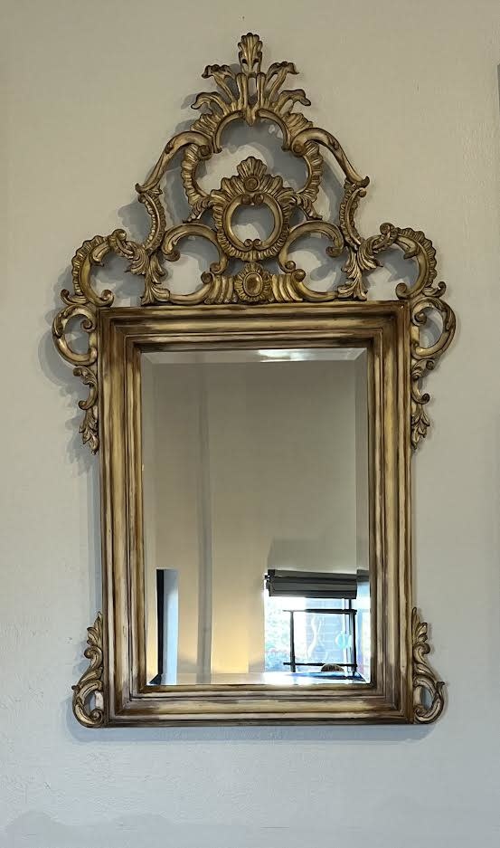 80s La Barge ラ・バージ ミラー 鏡 希少品 アンティーク 高級家具 La Barge Carved Antique Mirror - Designer's Studio
