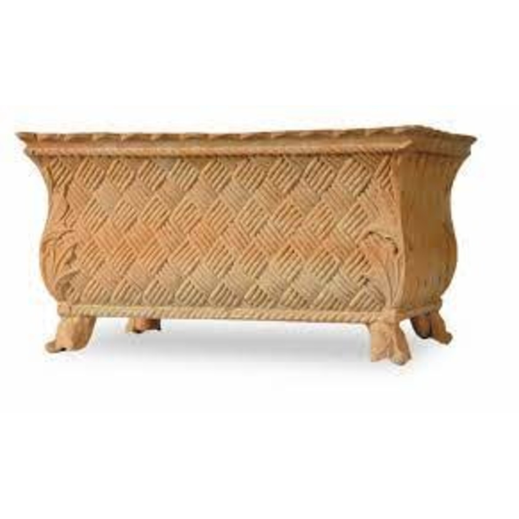 Capital Garden Products Basket Weave Trough  Lightweight Weather-Resistant Planter