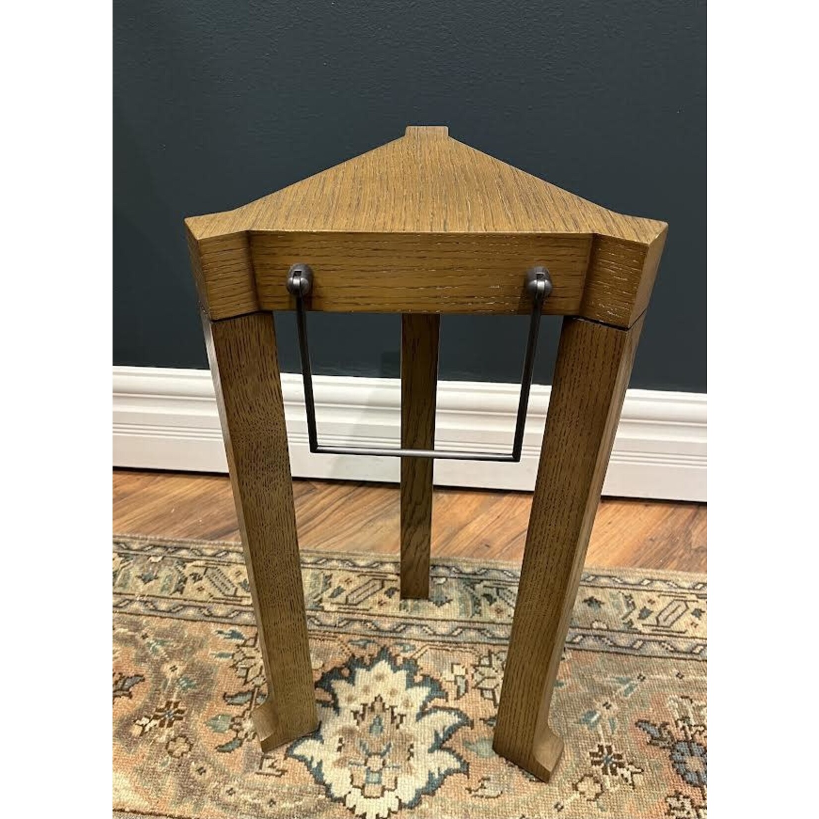 E.J. Victor Trivet  Side Table Dark Oak Perennials